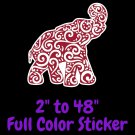 Alabama Crimsontide Full Color Vinyl Decal | Hydroflask decal  Cornhole decal 21
