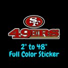 San Francisco 49ers  Full Color Vinyl Decal | Hydroflask decal Cornhole decal 5
