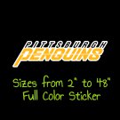 Pittsburg Penguins Full Color Vinyl Decal | Hydroflask decal | Cornhole decal 12