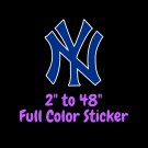 New York Yankees Full Color Vinyl Decal | Hydroflask decal | Cornhole decal 3