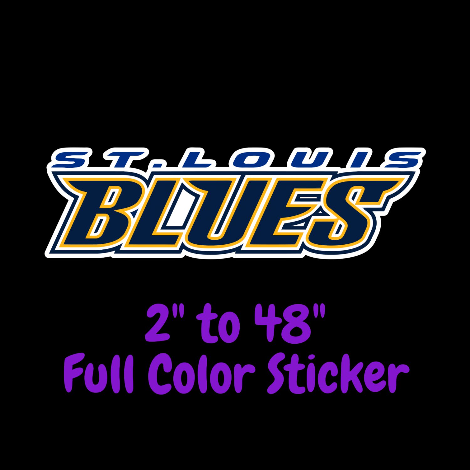 St. Louis Blues Full Color Vinyl Decal | Hydroflask decal | Cornhole decal 2