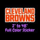Cleveland Browns Full Color Vinyl Decal | Hydroflask decal | Cornhole decal 6
