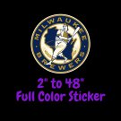 Milwaukee Brewers Full Color Vinyl Decal | Hydroflask decal | Cornhole decal 1