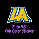 Los Angeles Chargers Full Color Vinyl Decal | Hydroflask decal Cornhole decal 4