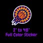 Phoenix Suns Full Color Vinyl Decal | Hydroflask decal | Cornhole decal 1
