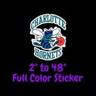 Charlotte Hornets Full Color Vinyl Decal | Hydroflask decal | Cornhole decal 3