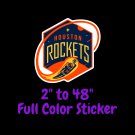 Houston Rockets Full Color Vinyl Decal | Hydroflask decal  Cornhole decal 5