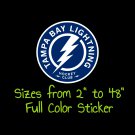 Tampa Bay Lightning Full Color Vinyl Decal | Hydroflask decal | Cornhole decal 5
