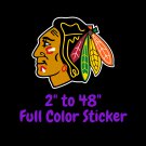 Chicago Blackhawks Full Color Vinyl Decal | Hydroflask decal | Cornhole decal 3