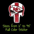 Kansas City Chiefs Full Color Vinyl Decal | Hydroflask decal | Cornhole decal 9
