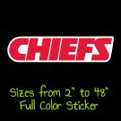 Kansas City Chiefs Full Color Vinyl Decal | Hydroflask decal | Cornhole decal 17