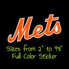 New York Mets Full Color Vinyl Decal | Hydroflask decal | Cornhole decal 3