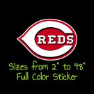 Cincinnati Reds Full Color Vinyl Decal | Hydroflask decal | Cornhole decal 4