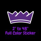 Sacramento Kings Full Color Vinyl Decal | Hydroflask decal | Cornhole decal 4
