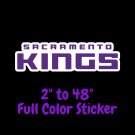 Sacramento Kings Full Color Vinyl Decal | Hydroflask decal | Cornhole decal 3