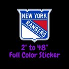 New York Rangers Full Color Vinyl Decal | Hydroflask decal | Cornhole decal 3