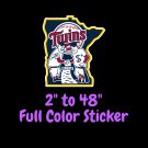 Minnesota Twins Full Color Vinyl Decal | Hydroflask decal | Cornhole decal 4