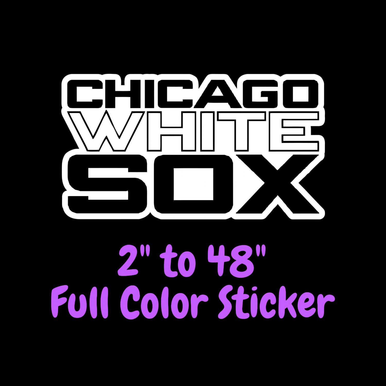 Chicago White Sox Full Color Vinyl Decal | Hydroflask decal | Cornhole decal 4