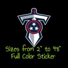 Tennessee Titans Full Color Vinyl Decal | Hydroflask decal | Cornhole decal 5