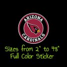 Arizona Cardinals Full Color Vinyl Decal | Hydroflask decal | Cornhole decal 2