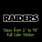 Las Vegas Raiders Full Color Vinyl Decal | Hydroflask decal | Cornhole decal 3