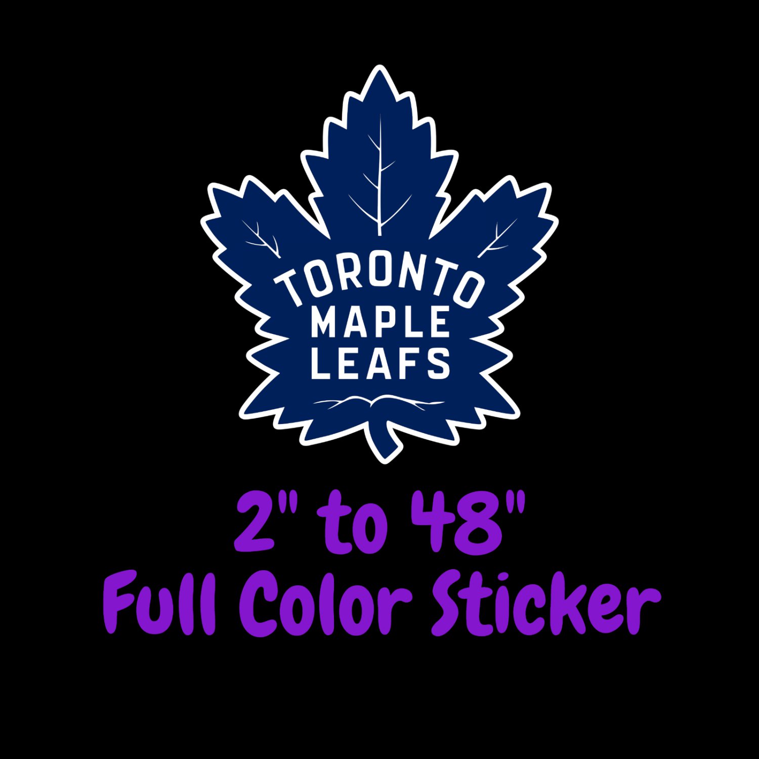 Toronto Maple Leafs Full Color Vinyl Decal | Hydroflask decal | Cornhole decal 1
