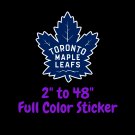 Toronto Maple Leafs Full Color Vinyl Decal | Hydroflask decal | Cornhole decal 1