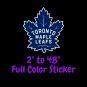 Toronto Maple Leafs Full Color Vinyl Decal | Hydroflask decal | Cornhole decal 1