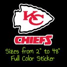 Kansas City Chiefs Full Color Vinyl Decal | Hydroflask decal | Cornhole decal 15