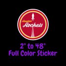 Houston Rockets Full Color Vinyl Decal | Hydroflask decal  Cornhole decal 7