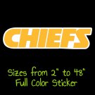 Kansas City Chiefs Full Color Vinyl Decal | Hydroflask decal | Cornhole decal 5