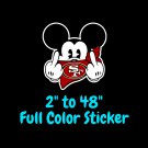 San Francisco 49ers  Full Color Vinyl Decal | Hydroflask decal Cornhole decal 4