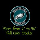 Philadelphia Eagles Full Color Vinyl Decal | Hydroflask decal | Cornhole decal 1