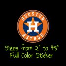 Houston Astros Full Color Vinyl Decal | Hydroflask decal | Cornhole decal 3