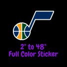 Utah Jazz Full Color Vinyl Decal | Hydroflask decal | Cornhole decal 3