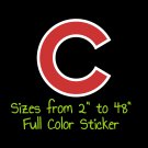 Chicago Cubs Full Color Vinyl Decal | Hydroflask decal | Cornhole decal 15