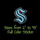 Seattle Kraken Full Color Vinyl Decal | Hydroflask decal | Cornhole decal 4