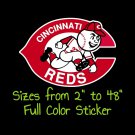 Cincinnati Reds Full Color Vinyl Decal | Hydroflask decal | Cornhole decal 5