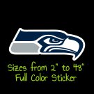 Seattle Seahawks Full Color Vinyl Decal | Hydroflask decal | Cornhole decal 5