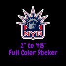 New York Rangers Full Color Vinyl Decal | Hydroflask decal | Cornhole decal 2