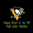 Pittsburg Penguins Full Color Vinyl Decal | Hydroflask decal | Cornhole decal 10
