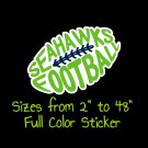 Seattle Seahawks Full Color Vinyl Decal | Hydroflask decal | Cornhole decal 15