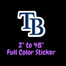 Tampa Bay Rays Full Color Vinyl Decal | Hydroflask decal | Cornhole decal 6