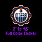 Edmonton Oilers Full Color Vinyl Decal | Hydroflask decal | Cornhole decal 5