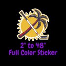 Florida Panthers Full Color Vinyl Decal | Hydroflask decal | Cornhole decal 1