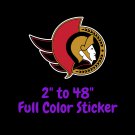 Ottawa Senators Full Color Vinyl Decal | Hydroflask decal | Cornhole decal 1
