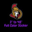 Ottawa Senators Full Color Vinyl Decal | Hydroflask decal | Cornhole decal 2
