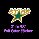 Dallas Stars Full Color Vinyl Decal | Hydroflask decal | Cornhole decal 5