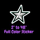 Dallas Stars Full Color Vinyl Decal | Hydroflask decal | Cornhole decal 6