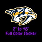 Nashville Predators Full Color Vinyl Decal | Hydroflask decal | Cornhole decal 6